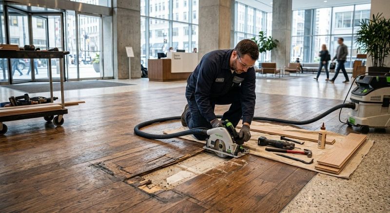 Our team working on Flooring Service projects in Foxboro, MA