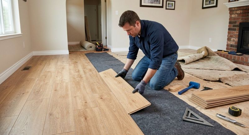 Laminate Floor Remodeling in Foxboro, MA