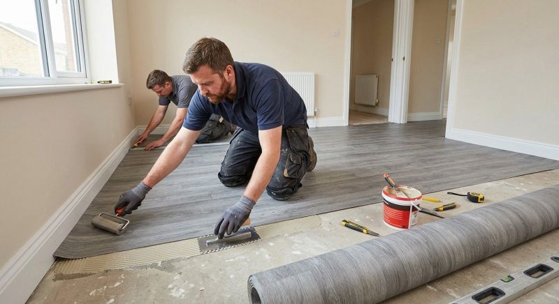 Sheet Linoleum Installation in Walpole, MA