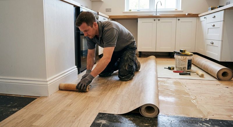 Sheet Linoleum Installation in Walpole, MA